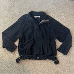 Free People  Jayde Safari Bomber Jacket Black Size Medium Photo 4