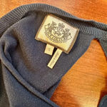 Juicy Couture Vintage  Navy Knit Size Small Open Back Cardigan Sweater Photo 8