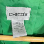 Chico's Chico’s Emerald Green Lined Long Sleeve Snap front Windbreaker Jacket w Pockets Photo 8