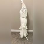 Lulus Elegant Briarwood White Lace Ruffled Midi Dress Size M Photo 10
