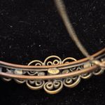 Hobe Brass, Pearl, Pink Stone Bracelet Vintage Gold Photo 2