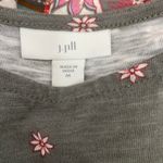 J.Jill Caraway Floral Crew Neck Sheath Style T Shirt Dress * Gray Red * Medium Photo 6