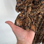 Moon River Tiered Ruffle Maxi Dress Womens Medium Fall Brown Black Metallic Gold Photo 5