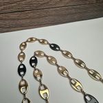 JBK Signed Gold Tone & Black Mariner Link Chain Necklace Camrose & Kross Photo 2