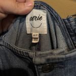 Aerie Denim Jumpsuit XS Button Front Wide Leg Overalls Utility Pocket Photo 5