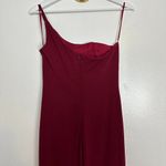 La Femme  One-Shoulder Jersey Gown in Burgundy Size US 6 Photo 6