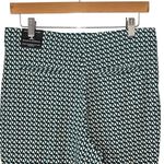 Jules & Leopold JL Womens Geo Kick Flare Pull-on Pants Green White Medium NWT Photo 3