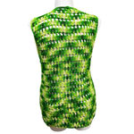 Handmade Vintage Crochet Granny Square Vest Green Open Knit Size Medium Photo 4