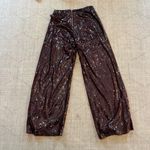 Lulus  Celebrity Shine Burgundy Feather Sequin Two-Piece Large Photo 5