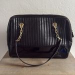 Anne Klein Double Chain Strap Shoulder Bag Black Gold Photo 3