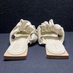 Circus by Sam Edelman Circus NY Cream‎ Strap Gathered Flat Sandals Size 8.5 Logo Square Platform Photo 2