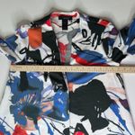 Ali Miles Abstract Floral Cardigan Small Multicolor 3/4 Sleeve Lightweight Artsy Photo 9