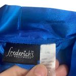 Frederick's of Hollywood Fredrick’s of Hollywood blue lace trim vintage shirt robe with belt size L/XL Photo 1