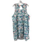 Ocean Coast Tropical Floral Resort Active Beach Dress Size 3X Stretch Pockets Green Photo 6