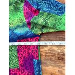 A8 VTG Teddi Womens Small Patchwork Snake Leopard Print Button Up Shirt Top Green Size undefined Photo 3