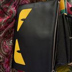 Fendi Black and Yellow Monster Clutch Photo 10