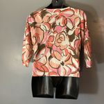 New York & Company Pink and Brown Floral Button Up Cardigan Size XL Photo 4