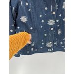 Laura Ashley  Southwest indigenous Aztec Embroidered bling jean jacket size XL Photo 4