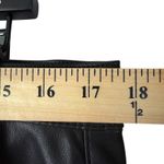 Banana Republic  Petite Vegan Leather Bootcut Pants Black 14P Smooth Coat MidRise Photo 9