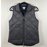 J.Crew Women's Down filled Grey Quilted Puffer Vest Size XS Photo 0