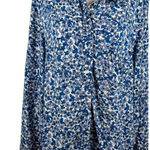 Cooper and Ella Cooper‎ & Ella Womens Blue Floral Button Up Shirt Sz 1X | Classic Casual Office Photo 0
