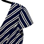 Amanda Uprichard Jumpsuit Striped Navy/White V Neck Cap Sleeve Slit Leg Size M Photo 5