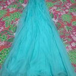 La Femme Prom  Lacey one shoulder gown 0 light mint Photo 4