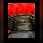 Prada Vintage 2000s Tessuto Shoulder Handbag Purse Nylon Leather Trim Red EUC Photo 4