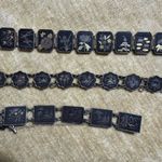 VINTAGE / ANTIQUE JAPANESE DAMASCENE BRACELET HANDMADE ARTISAN GOLD SILVER Black Photo 5