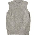 Who What Wear Retro Grandpa Sweater Grey Vest Ribbed M Photo 2