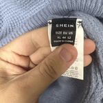 SHEIN Light Blue Waffle Knit Sweater Photo 7