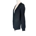 SO Juniors'  Cardigan Size Xs Black Open Front Long Sleeve Pockets Ribbed Cuffs Photo 2