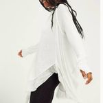 Free People 🎈SOLD 🎈 Starlight Linen Slouchy Hem Boho Preppy Oversized Tee M Photo 1