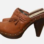 Seychelles  Size 7 Hush Hush Brown Platform Leather Studded Heeled Mules Photo 5