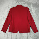 Briggs New York Briggs New York Blazer Womens 14 Red Faux Suede Preppy Office Business Casual Photo 2