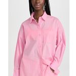 Beach Riot Prism Pink Alexa Button Up Top Tia Shorts Coverup Set Photo 1