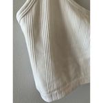 Aerie Top Women's Large White Crop Ribbed Tank Sleeveless Summer Built in Bra Photo 1