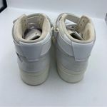 Adidas  Women's White and Tan leather High-Top Sneakers size 9 flowers embossed Photo 3