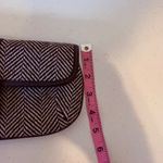 Banana Republic Clutch Black Herringbone Wool Blend Leather Trim Wristlet Bag Photo 5