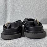 ALOHAS  Marshmallow Women's Black Leather Slingback Sandals Size 7.5 Photo 2