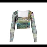 ZARA  x Disney Bambi Draped Tulle Crop Top Photo 1