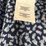 Ramy Brook Ramy Brooke Long Sleeve V-Neck Smocked Drop Waist Blue Abstract Dress Small Photo 11