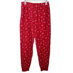 Victoria's Secret  Red Thermal Waffle Knit Snowflake Pajama Set Size M Photo 3