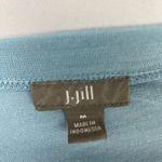 J.Jill  Light Blue V Neck Button Down Sharkbite Cardigan Sweater Medium Photo 5