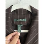 Ralph Lauren Lauren  Wool Blend Jacket Womens Size 8 Brown Stripes Career Photo 6