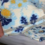 Free People White With Floral Pattern Scoop Neck Long Sleeve Thermal Top Photo 2