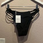 Forever 21 New  Women’s Strappy Bikini Bottoms Size Medium Black NWT Photo 5