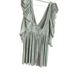 Sabina Musayev Green Wrap Dress with Puff Sleeves Size M Photo 9