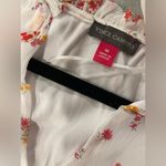 Vince Camuto NWT Size M White Floral Ruffle Flowy Long Sleeve Sheer Mini Dress Photo 10