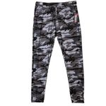 Hot Kiss  Pants Womens Medium Gray Camo Jogger Drawstring Pockets Stretch Gym Photo 1